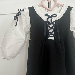 Charming Black and White Kids Dress